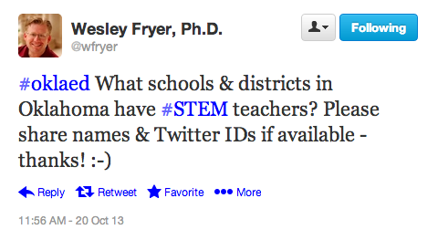 Wesley Fryer OKSTEM Teacher List